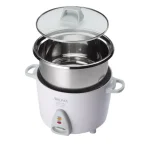 Aroma Simply 6-Cup Stainless Steel White Rice Cooker with Measuring Cup and Spatula thumbnail 2