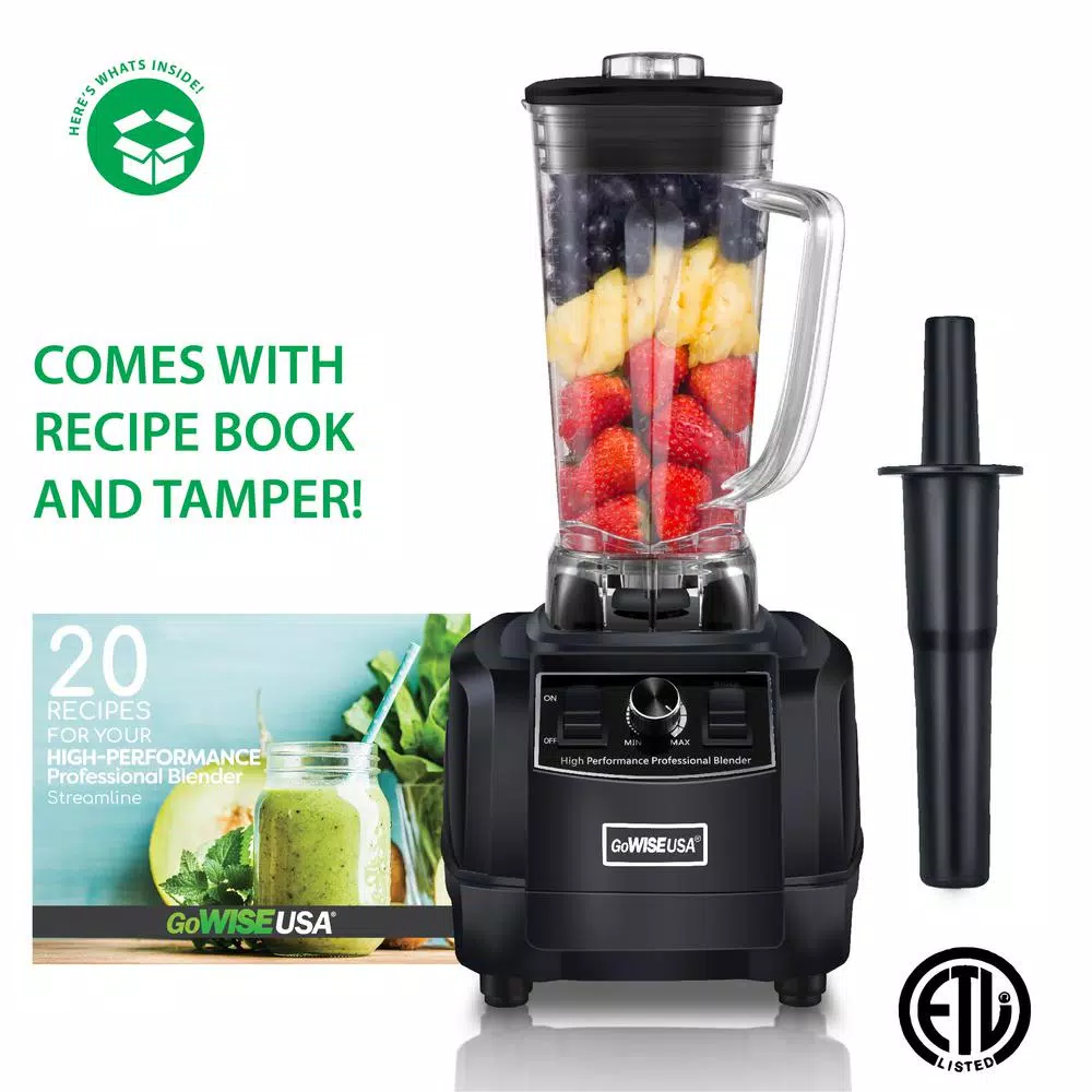GoWISE USA High Performance Professional Blender, 1450W, 67oz Pitcher, 8-Speed