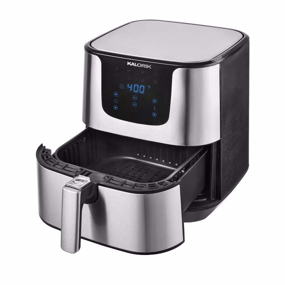 Kalorik Pro XL 5.25 Qt. Stainless Steel Digital Air Fryer with 8 Presets