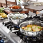 Calphalon 10-Piece Tri-Ply Stainless Steel Cookware Set with Lids thumbnail 3