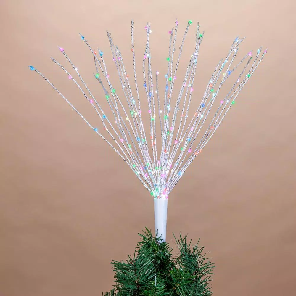 Gerson 22 in. x 15 in. Electric Wire Starburst Color Changing LED Tree Topper