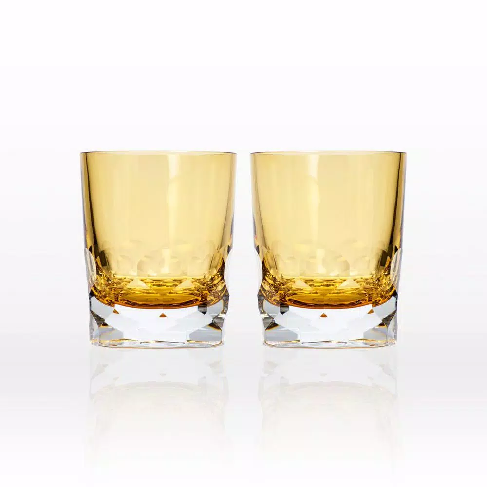 Rolf Glass Vienna 7 oz. Amber Old-Fashioned Glass Set (Set of 2)