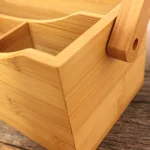 BergHOFF Bamboo Tea Box and Flatware Caddy Set - 2 Piece Organizer thumbnail 3