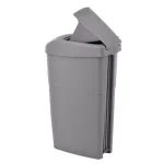 Alpine Industries 19 qt. Gray Step-On Waste Basket & Sanitary Napkin Receptacle thumbnail 3