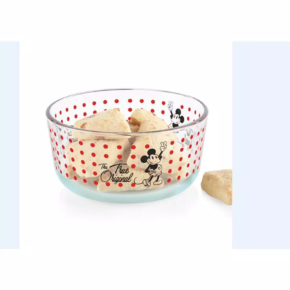 Pyrex Disney Mickey Mouse The True Original 6-Piece Glass Food Storage Container Set with Lids