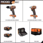 RIDGID 18V SubCompact Brushless Drill Driver and Impact Driver Combo Kit with (2) 2.0 Ah Batteries thumbnail 2