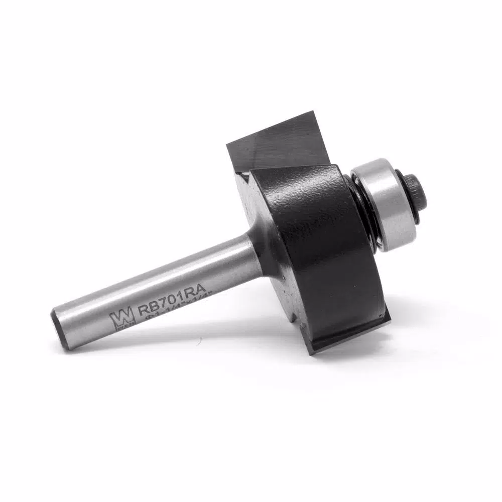 WEN 1-1/4 in. Carbide Tipped Rabbeting Router Bit, 1/4 in. Shank