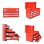 Apollo 300-Piece Mechanics Tool Kit with 3-Drawer Steel Tool Box thumbnail 2