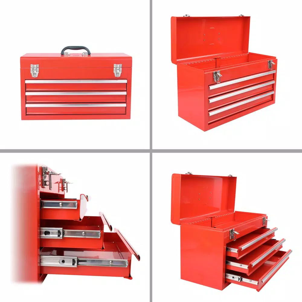 Apollo 300-Piece Mechanics Tool Kit with 3-Drawer Steel Tool Box