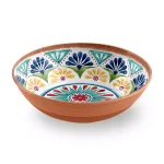 Unbranded Rio Medallion Low Melamine Serving Bowl, Shatterproof Earthenware Style, 142 fl. oz. thumbnail 2