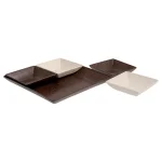 Unbranded EVO Sustainable Goods Dark Brown Wood-Plastic Composite Serving & Snack Set, 5-Piece thumbnail 1