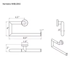 Nameeks Grand Hotel Wall Mounted Towel Ring in Polished Chrome thumbnail 2