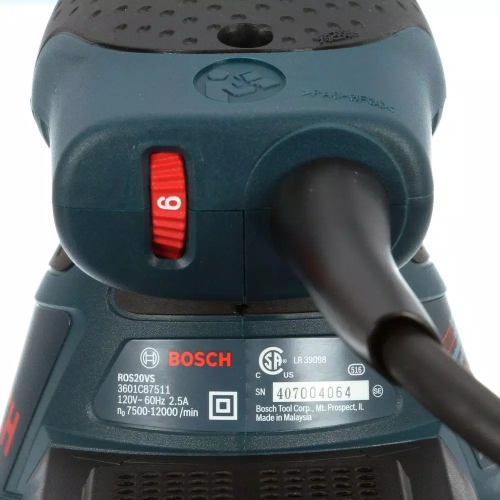 Bosch 5 in. Corded Variable Speed Random Orbital Sander/Polisher Kit with Carrying Case
