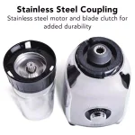 Tribest Glass Personal Blender, 42 oz. 4-Speed Chrome Electric Blender with Stainless Steel Blades thumbnail 6