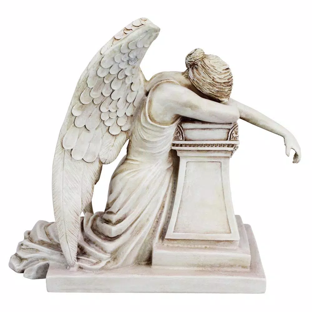 Design Toscano Angel of Grief Monument Desktop Statue, 7.5 in. H