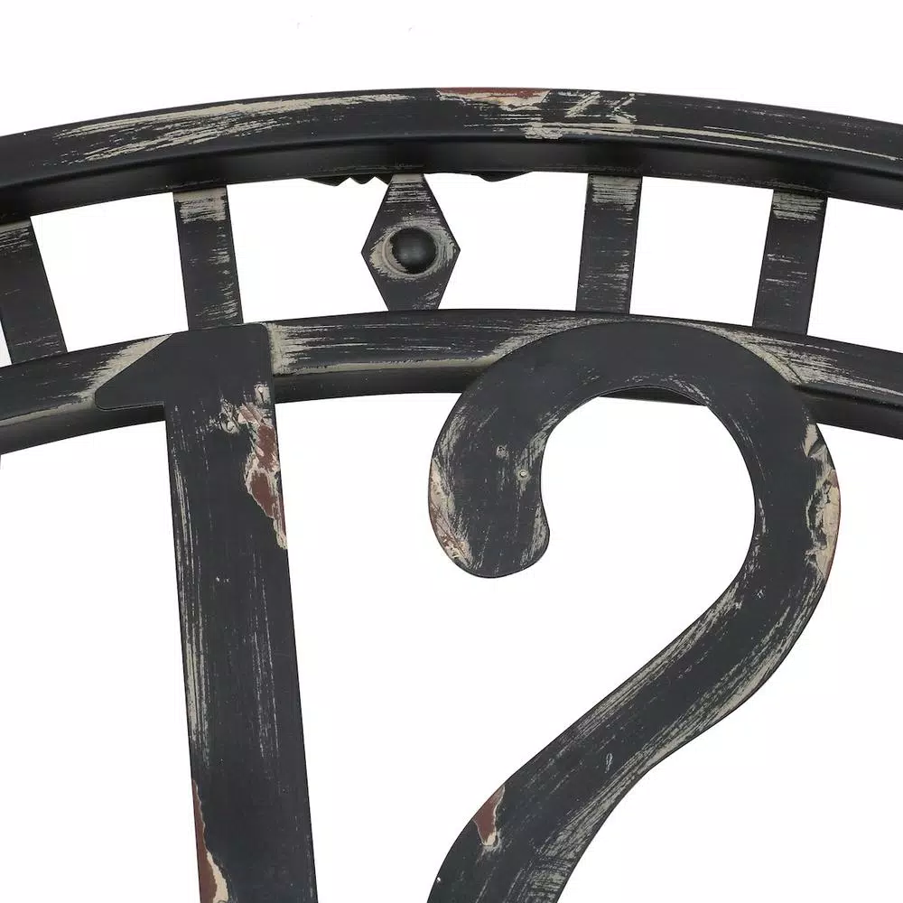 Utopia Alley Manhattan Industrial 32" Oversized Wall Clock, Analog Quartz, Black Metal