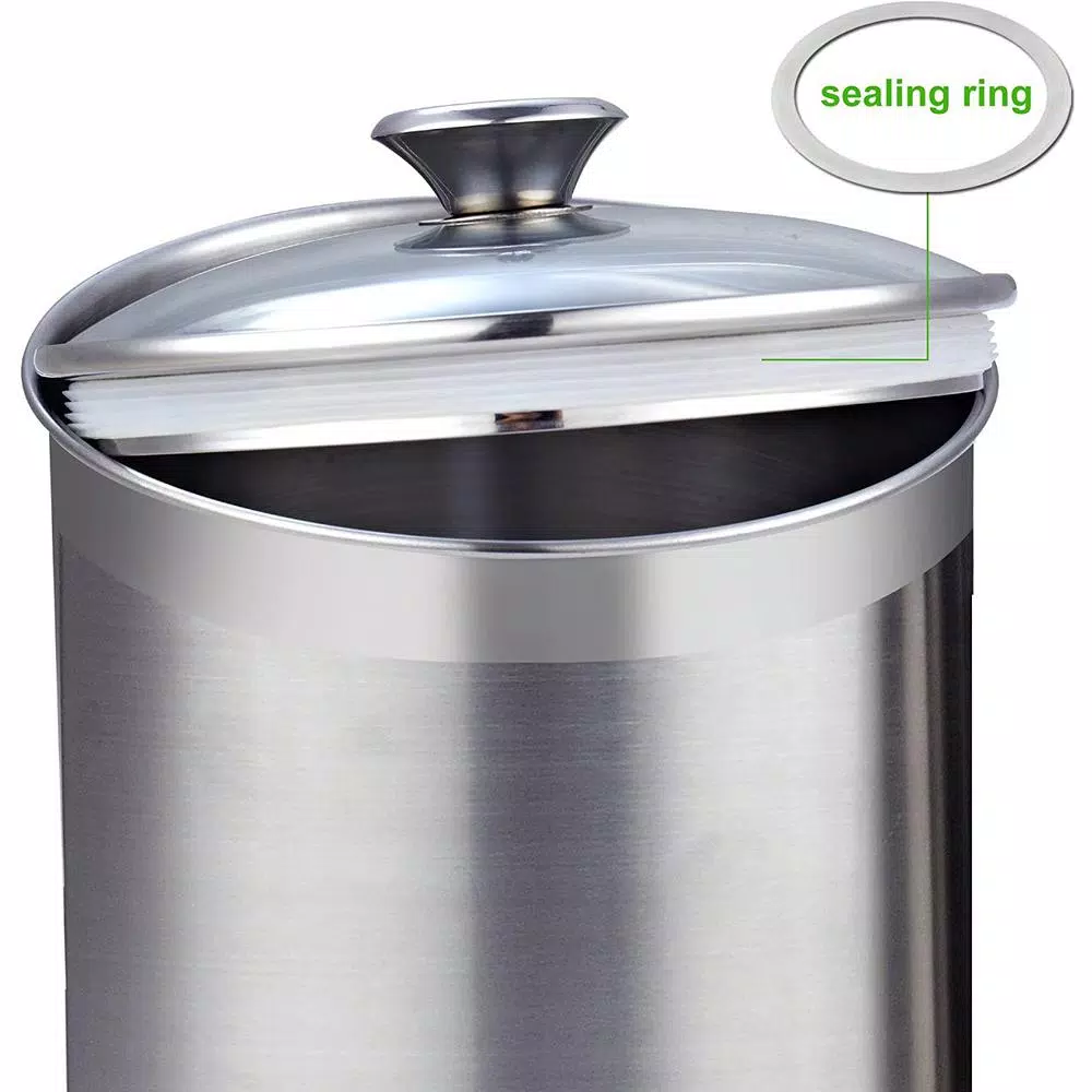 Cooks Standard 4-Piece 18/10 Stainless Steel Canister Set with Tempered Glass Lids