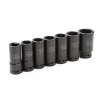TEKTON 3/4 in. Drive Deep Impact Socket Set, 13/16 in. - 1-1/2 in., 7-Piece SAE Set thumbnail 3