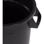 Carlisle Bronco 55 Gallon Black Round Heavy Duty Trash Can (2-Pack) thumbnail 3