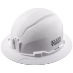 Klein Tools White Full Brim Non-Vented Hard Hat, Class E Type 1 thumbnail 1