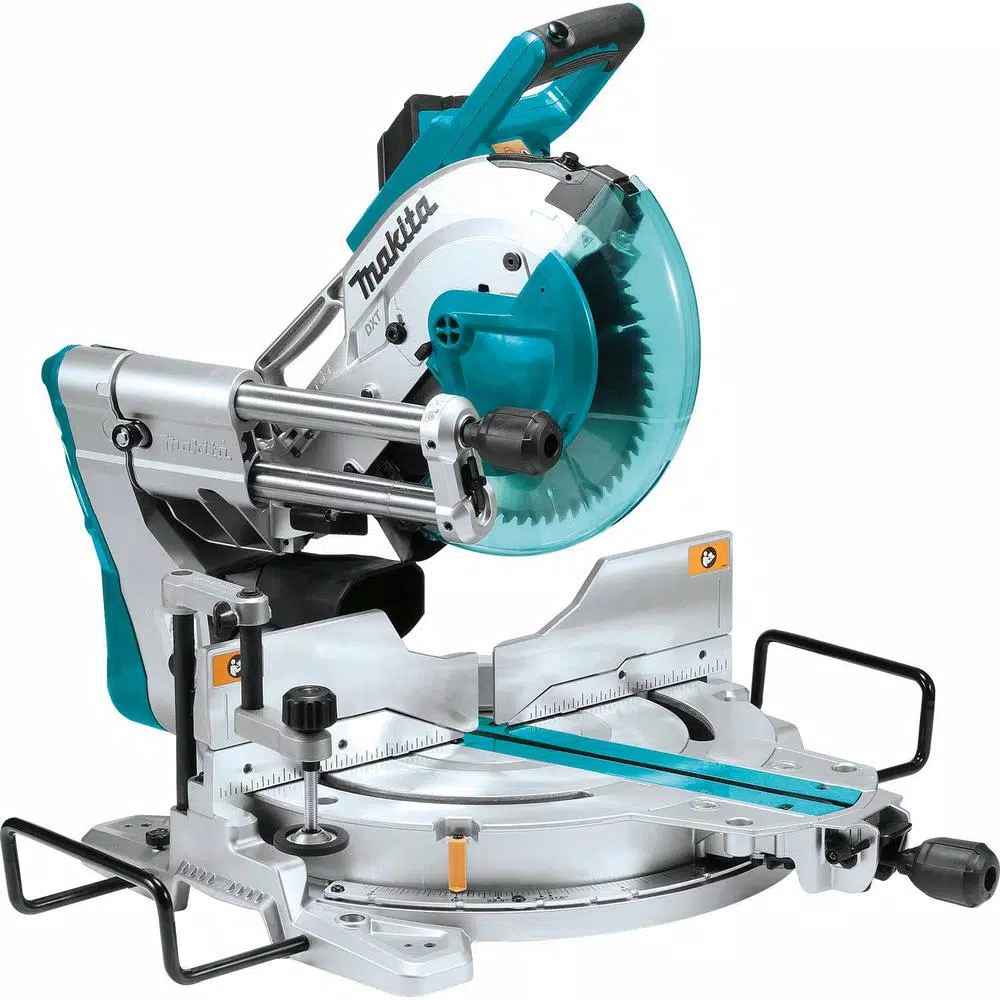 Makita 10 in. Dual Bevel Sliding Compound Miter Saw with Laser & Bonus 16-Gauge Finish Nailer