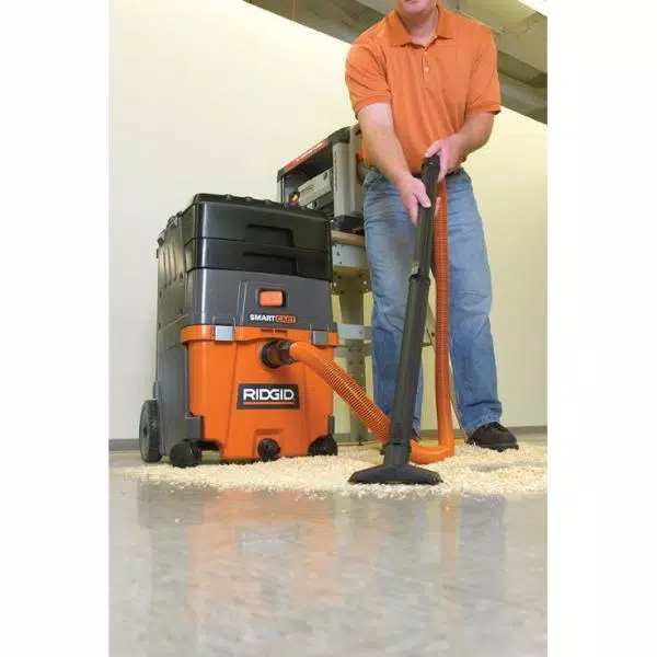 RIDGID 11 Gal. 6.5 Peak HP Smart Cart Wet/Dry Shop Vacuum with Fine Dust Filter