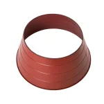 Glitzhome 22 in. Red Painted Metal Christmas Tree Collar - Rustic Holiday Decor thumbnail 4