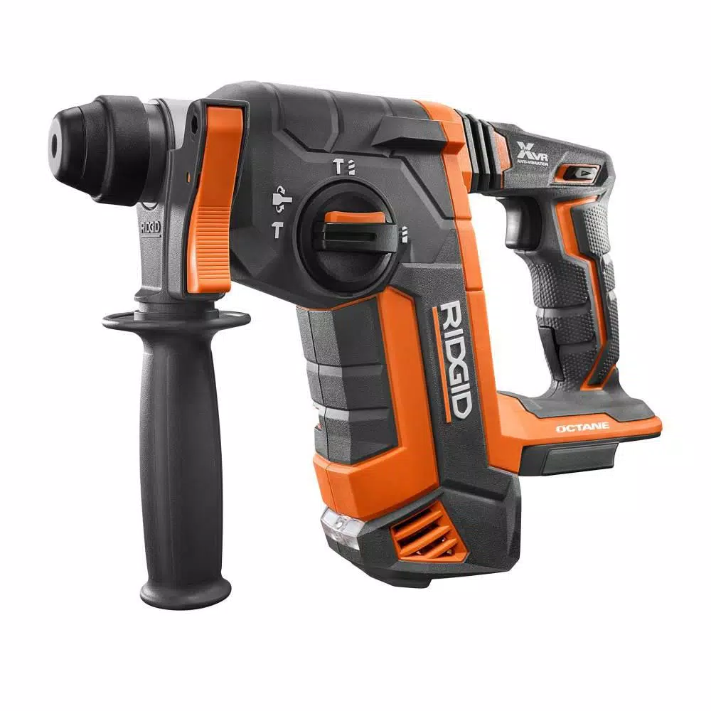 RIDGID 18V OCTANE Brushless 1 in. SDS-Plus Rotary Hammer Kit with 2 Ah Battery and Charger