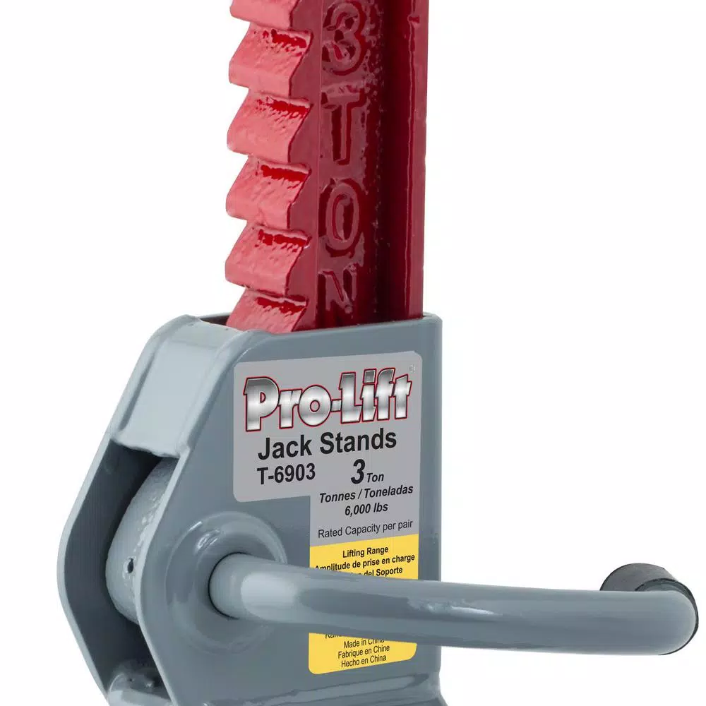 Pro-Lift T-6903 3-Ton Jack Stands with Ductile Cast Iron Ratchet Bar (Pair)