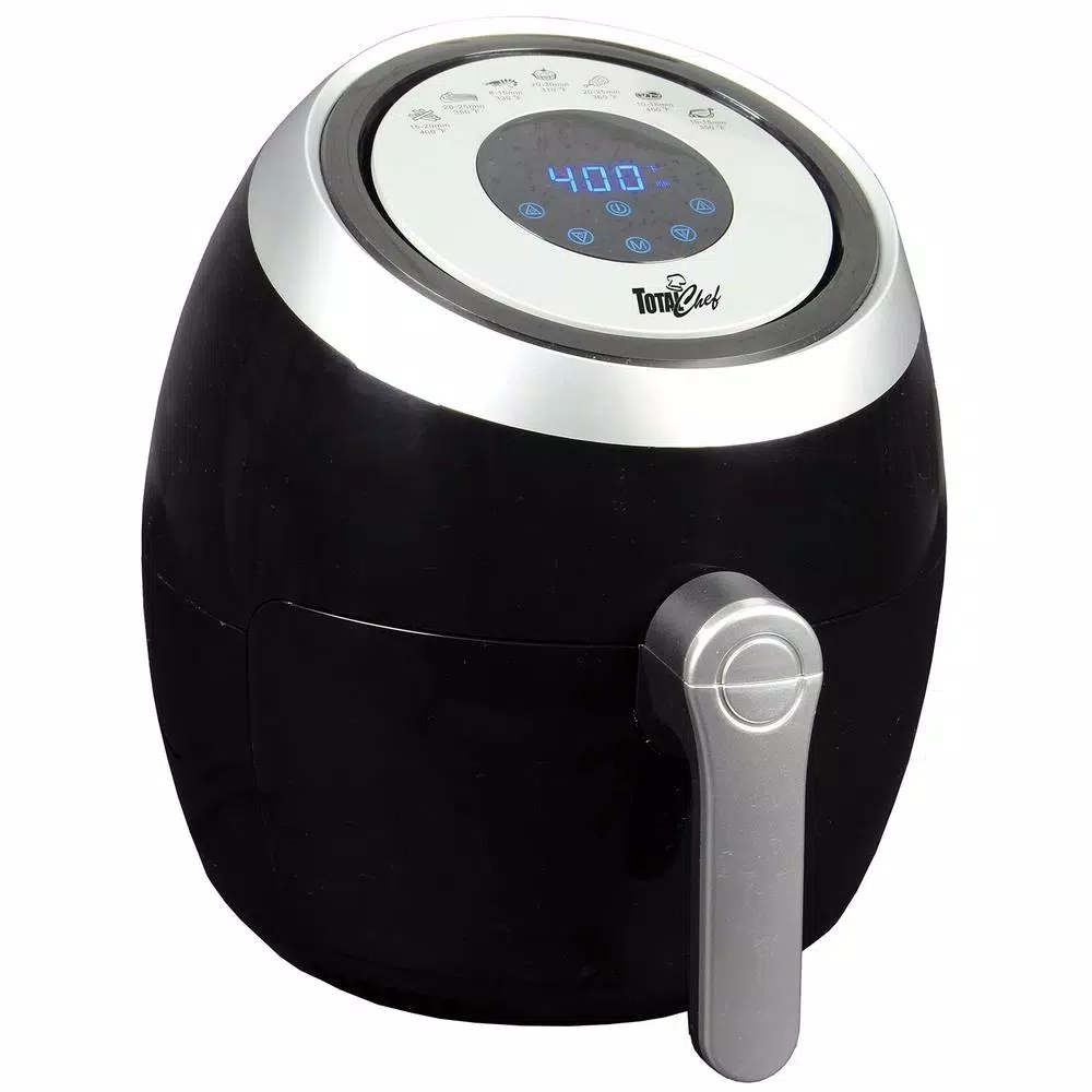 Total Chef 3.8 Qt. 1500W Air Fryer with Touchscreen LCD Display and 7 Presets, Black