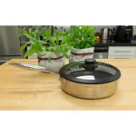 Black Cube 4.5 qt. Stainless Steel Hybrid Nonstick Saute Pan with Glass Lid thumbnail 9