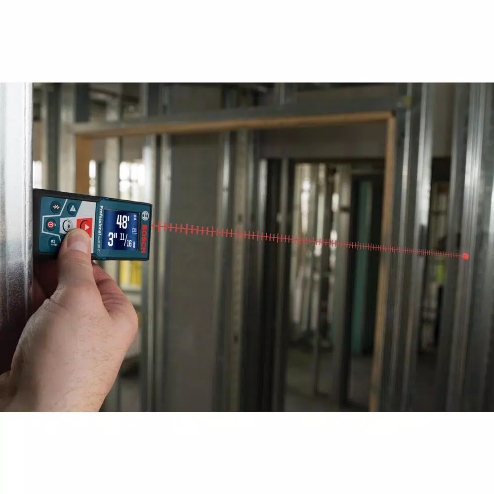 Bosch GLM 50 CX Laser Distance Measurer with Bluetooth and Color Display, 165 ft.