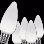 Wintergreen Lighting OptiCore C9 LED Cool White Smooth Opaque Christmas Light Bulbs, 25-Pack thumbnail 1