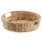 Artland Garden Terrace Hand Woven Water Hyacinth Round Serving Tray with Handles, 15 in. thumbnail 1