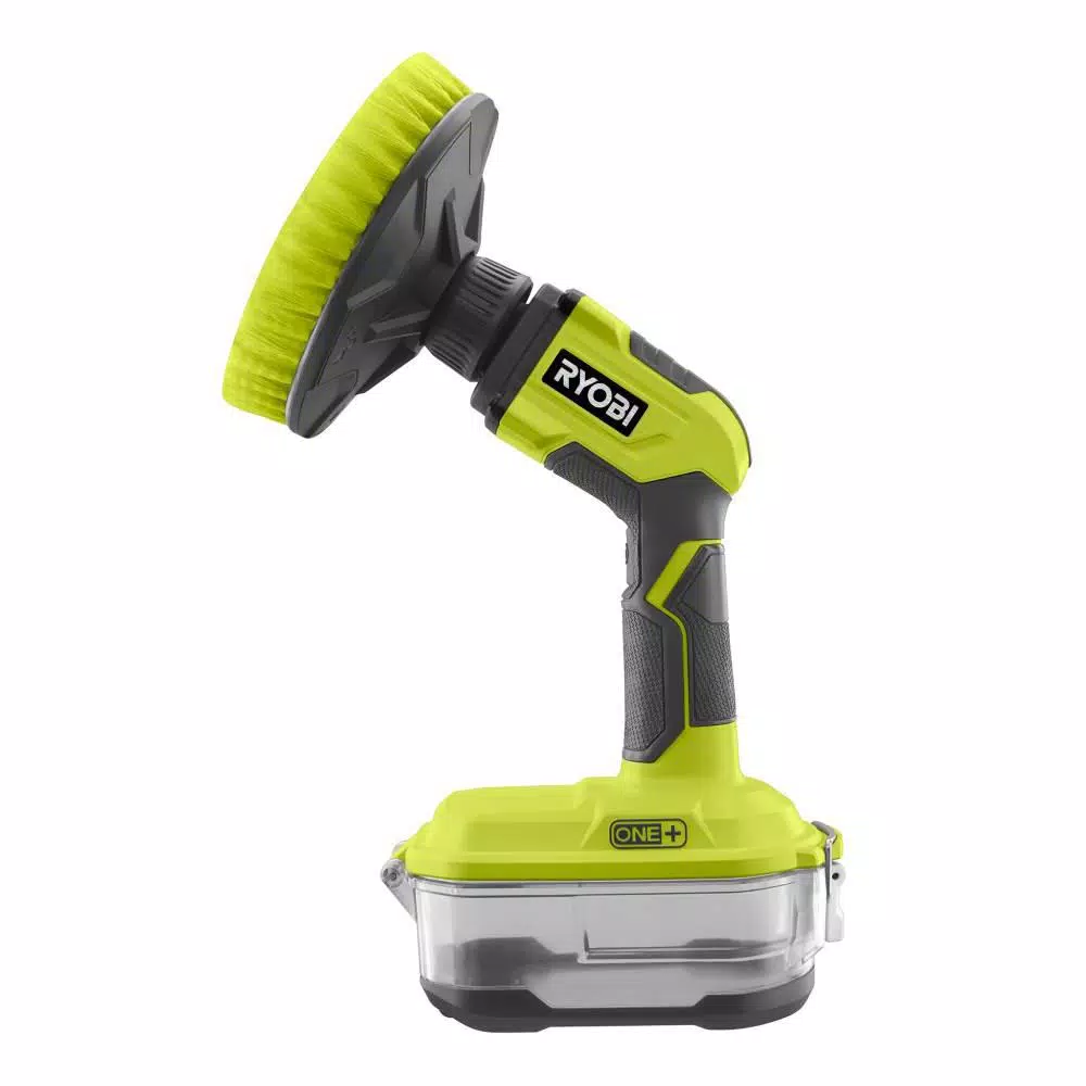 RYOBI 18V ONE+ Compact Power Scrubber Kit with 2.0 Ah Battery and Charger