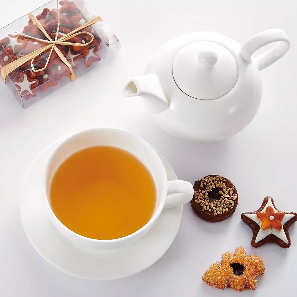 MALACASA White Porcelain Tea for One Set - 3 Piece Teapot, Teacup and Saucer Set
