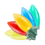 Home Accents Holiday 100-Light LED C9 Multi-Color Super Bright Smooth Christmas String Lights, Green Wire thumbnail 1