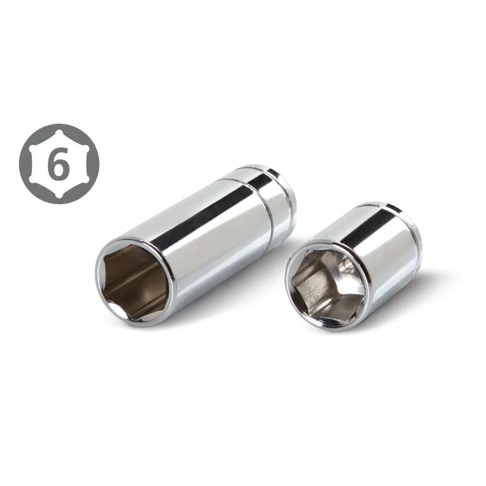 TEKTON 45-Piece 3/8 in. Drive Socket Set, 5/16-3/4 in. and 8-19 mm SAE/Metric