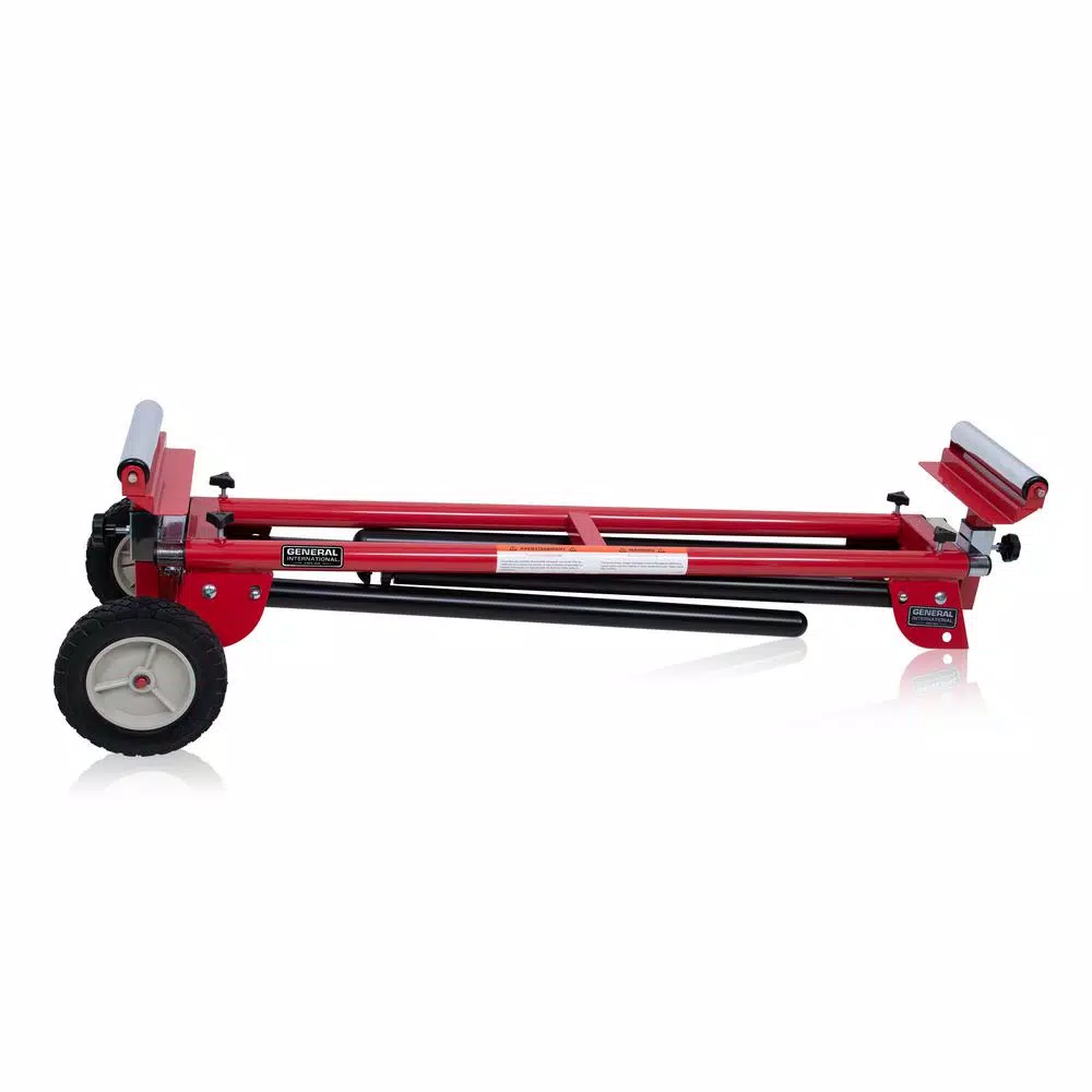 General International MS3102 Miter Saw Stand with Solid Tires and Adjustable Extensions