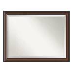 Amanti Art Cyprus 44.75 in. W x 34.75 in. H Rectangular Beveled Edge Wood Framed Bathroom Vanity Mirror in Walnut thumbnail 4