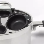 ExcelSteel Professional 6-Cup Stainless Steel Egg Poacher Set with Non-Stick Cups and Silicone Spatula thumbnail 3