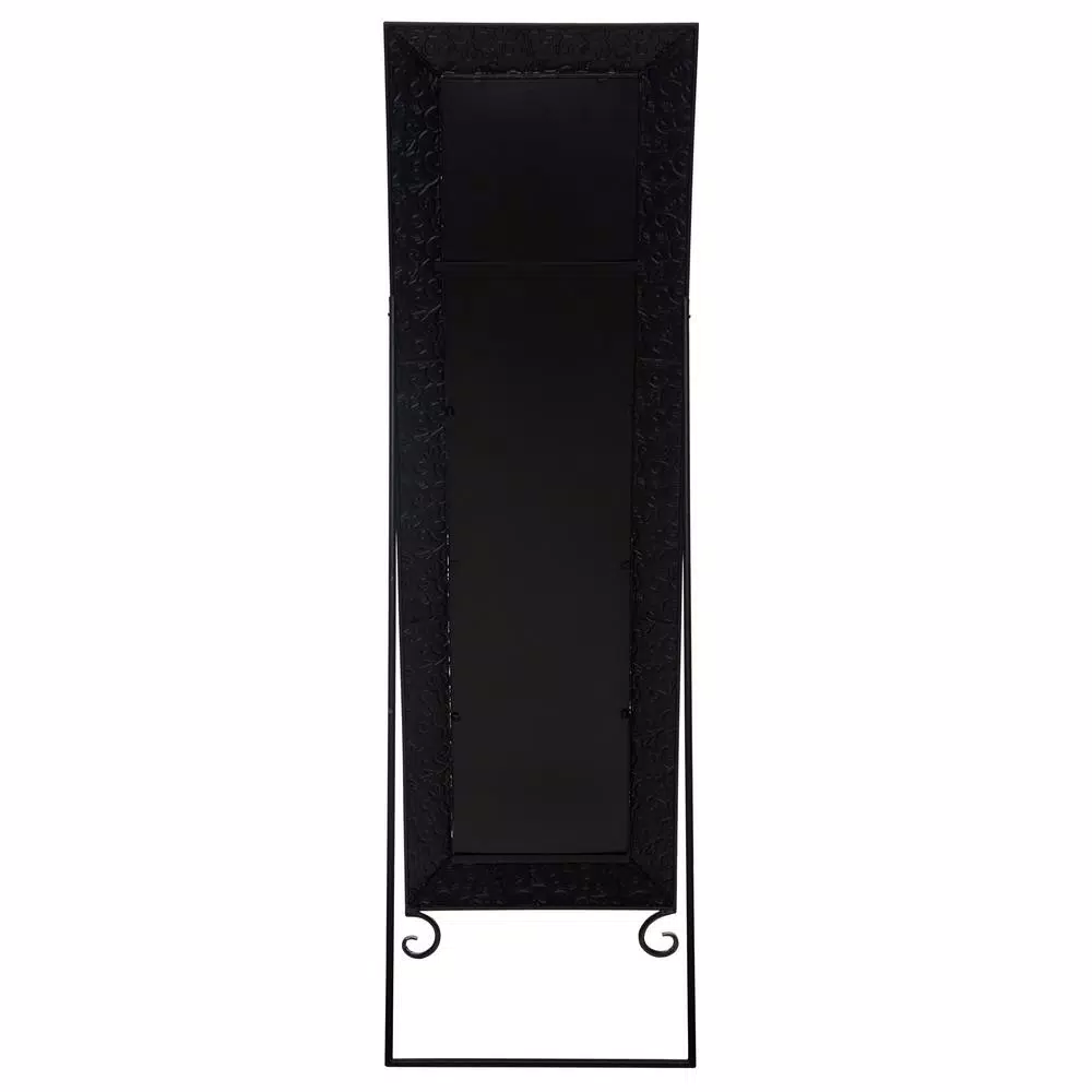 Pinnacle Antique Bronze Embossed Metal Full Length Mirror - Oversized Modern Standing Mirror