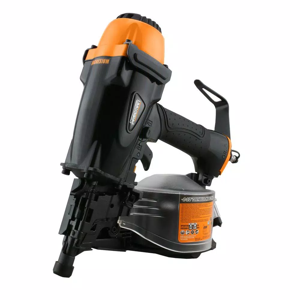 Freeman PCN65 Pneumatic 15° Coil Siding Nailer, 2-1/2 in. Max Fastener