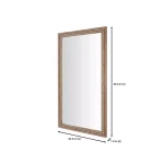 Home Decorators Collection Large Rectangle Brown Antiqued Wood Accent Mirror thumbnail 2