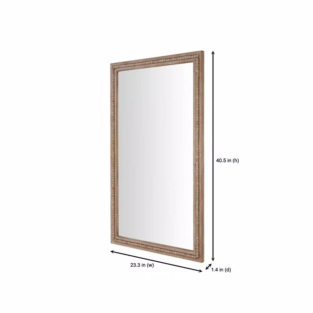 Home Decorators Collection Large Rectangle Brown Antiqued Wood Accent Mirror