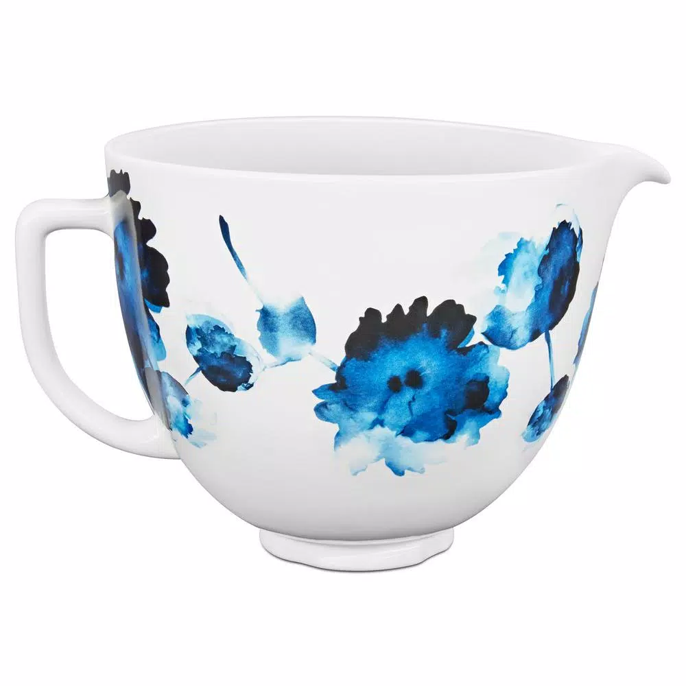 KitchenAid 5 Qt. Titanium-Reinforced Ceramic Mixing Bowl, Ink Blue Watercolor