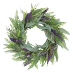 Unbranded Puleo International 24 in. Artificial Lavender Floral Spring Wreath, Purple and Yellow thumbnail 1