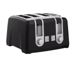 BLACK+DECKER 4-Slice Black Extra-Wide Slot Toaster with Browning Control and Dual Control Panels thumbnail 1