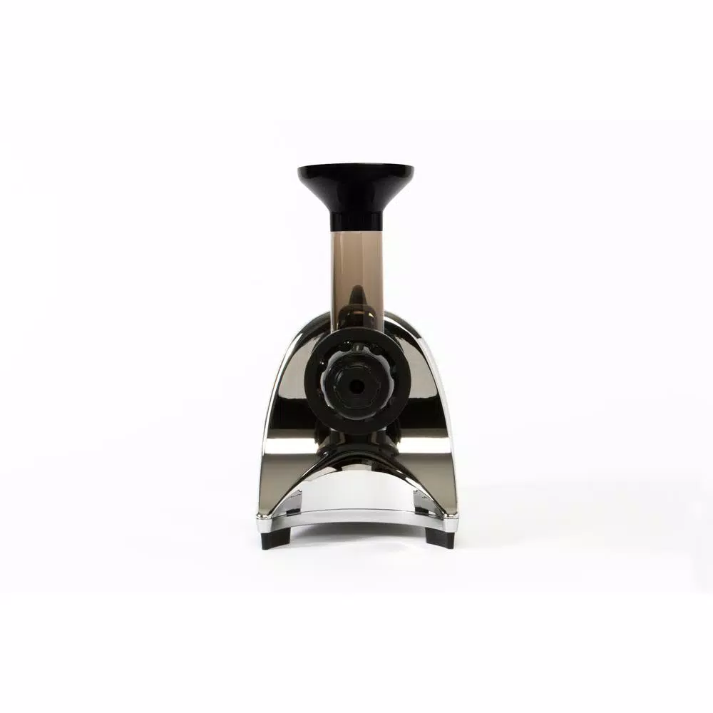 Tribest Solostar 4 Cold Press Juicer, 16 fl. oz. Chrome Horizontal Single Auger Juicer