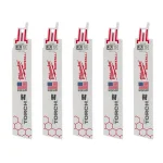 Milwaukee TORCH 6 in. 14 TPI Metal Cutting Reciprocating Saw Blades, Bi-Metal, 5-Pack thumbnail 1